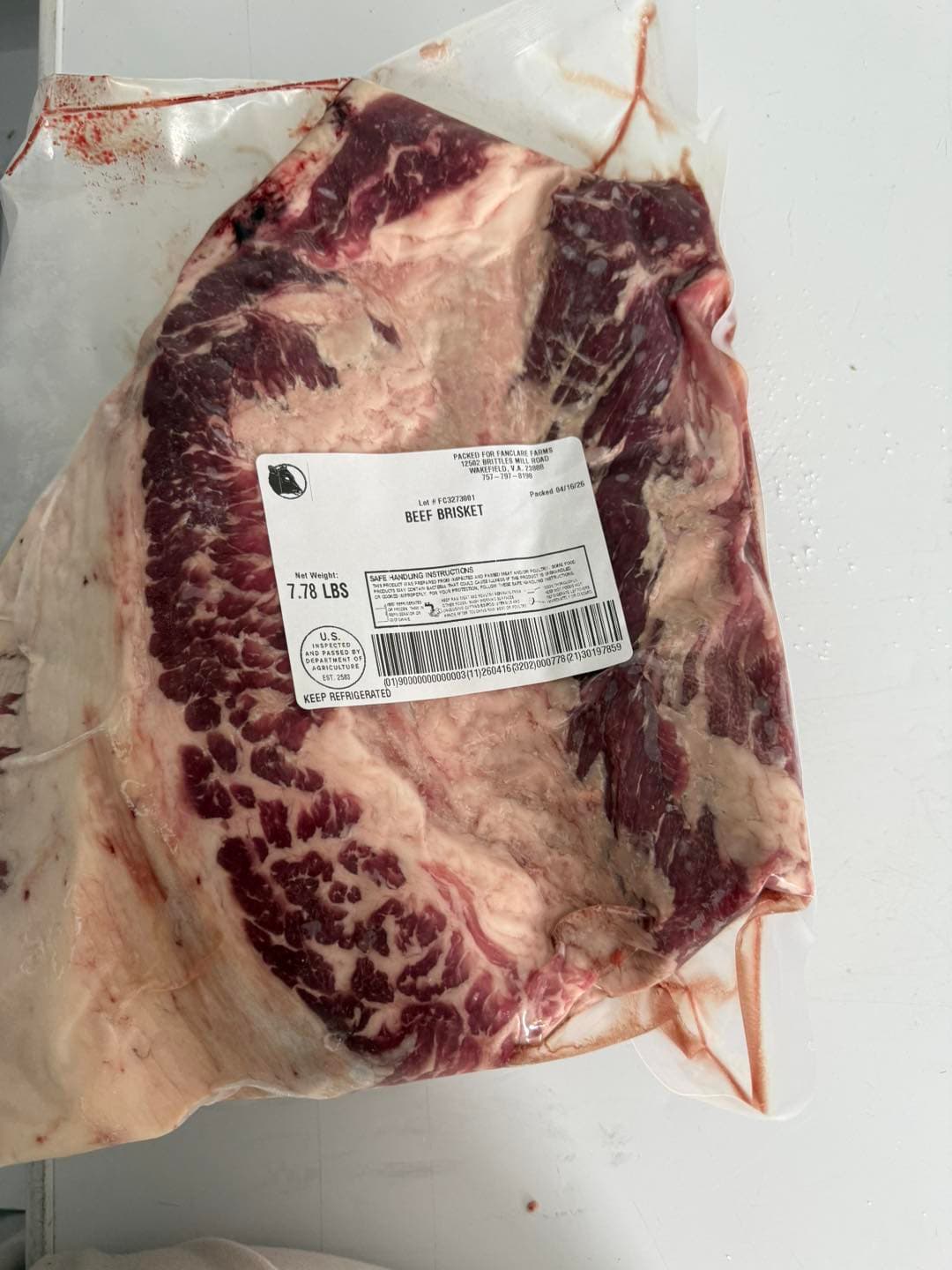 Fanclare Farms beef brisket
