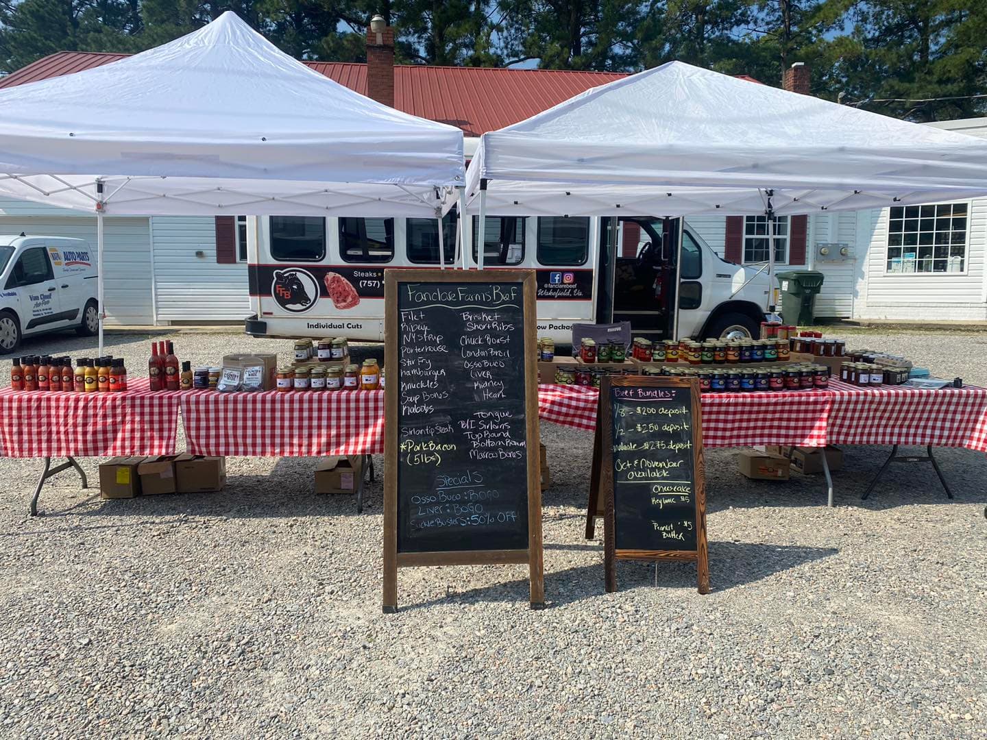Fanclare Farms Beef at a Hampton Roads community farmers market